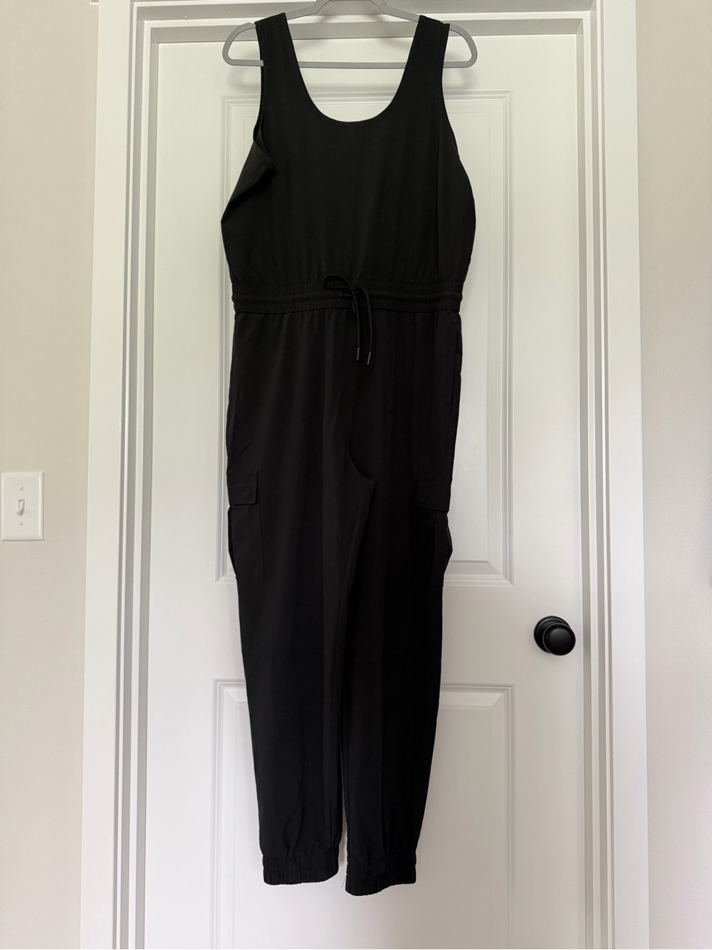 Natural Reflections Black Sleeveless Cargo Jumpsuit